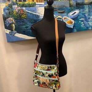 Sakroots Multicolor Floral Crossbody Bag